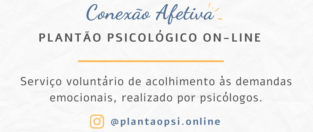 Plantão Psicológico On-line