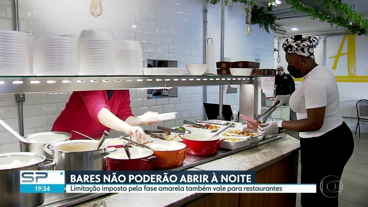 SP2 | Bares e restaurantes não poderão abrir à noite na fase amarela da reabertura de SP | Globoplay