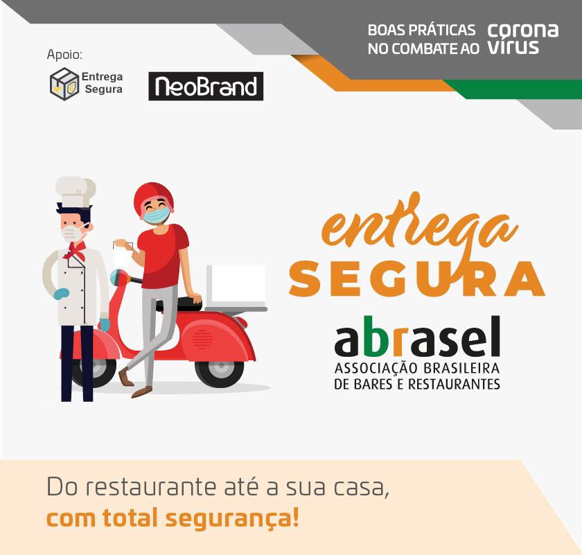 Campanha “Entrega Segura Abrasel” vai distribuir 1.200 máscaras para bares, restaurantes e entregadores de delivery da região de Campinas - Abrasel